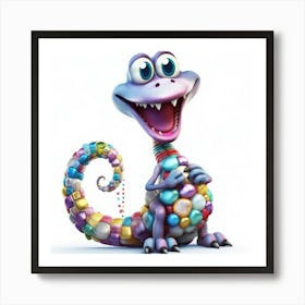 Cartoon Dinosaur Art Print