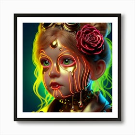 Steampunk Girl 38 Art Print