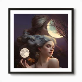 Moonlight beauty Art Print