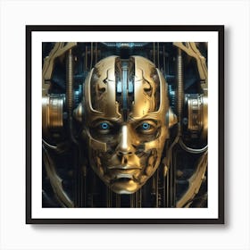 Robot Head 50 Art Print