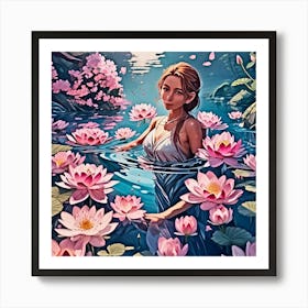 Lotus Flower 1 Art Print