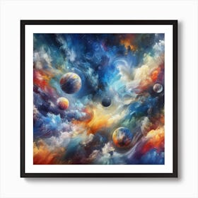 Abstract Space Painting Art Print