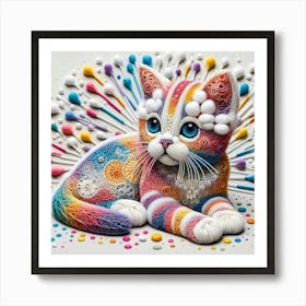 Creative Feline Cat Artwork 53 Art Print