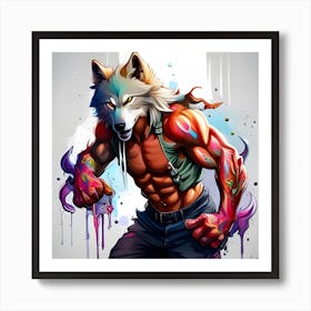 Wolf body Art Print