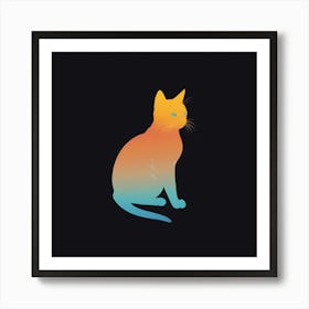 Cat Silhouette Art Print