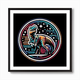 T - Rex In Space Art Print