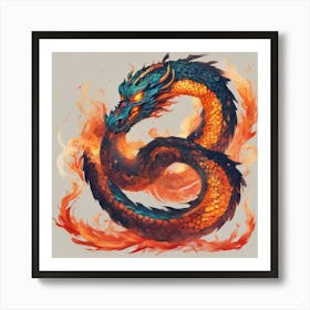 Japanese dragon Art Print