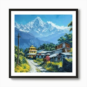 Nepal Village 1 Art Print