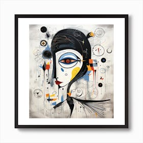 'The Woman With The Clock' Art Print