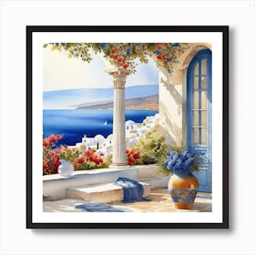 Greece Painting Art Print