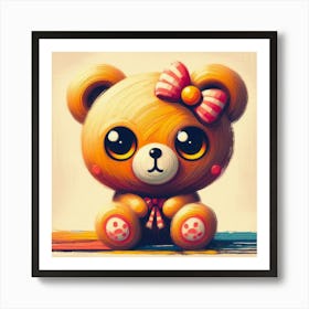 Cute Teddy Bear 1 Art Print