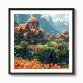 Fairytale Village Art Print