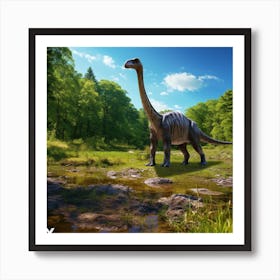 Dinosaur In The Forest 1 Art Print