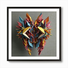 Origami Heart Art Print
