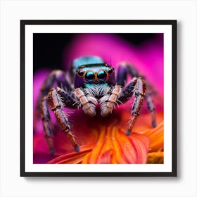 Blue Spider Art Print