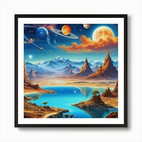 Landscape With Planets Art Print