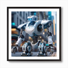 Robot In The City 47 Art Print