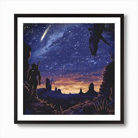 Majestic Star Filled Sky Art Print