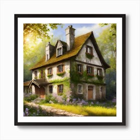 Fairy House In The Woods Art Print