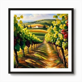 Vineyards In Tuscany 1 Art Print