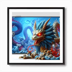 Dragon On A Phone Art Print