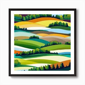 Countryside Landscape Art Print