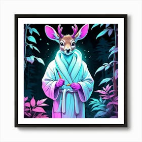 Deer In The Forest 47 Art Print