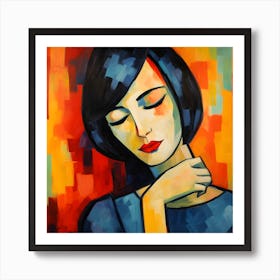 Abstract Portrait Of A Woman 3 Art Print