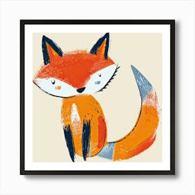 Charming Illustration Fox 1 Art Print