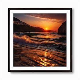 Sunset At The Beach 142 Art Print