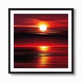 Sunset Over The Ocean 29 Art Print