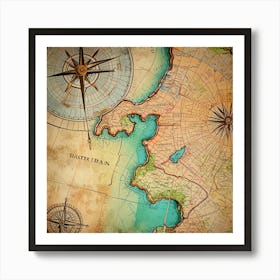 Map Of The World 4 Art Print