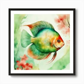 Watercolor Of A Fish 1 Art Print