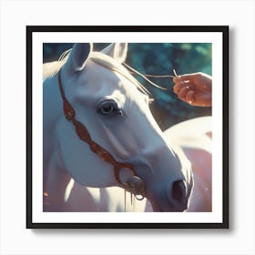 White Horse Art Print