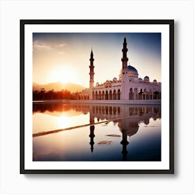 Islamic Mosque At Sunset 1 Art Print