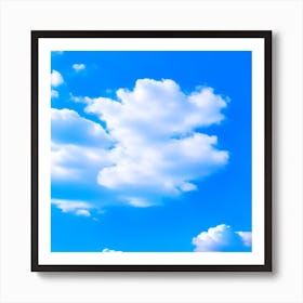 Blue Sky With Clouds 2 Art Print