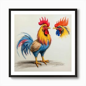 Rooster 15 Art Print