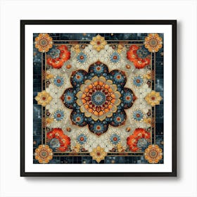 Mandala carpet Art Print