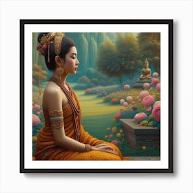 Thai Buddha Art Print