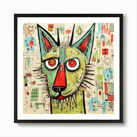 Abstract Wolf Art Print