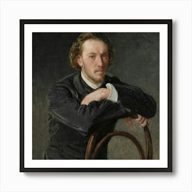 Man Leaning On A Chair Art Print