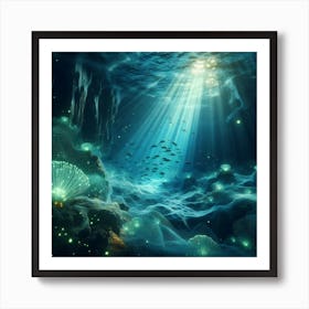 Underwater cave 2 Art Print
