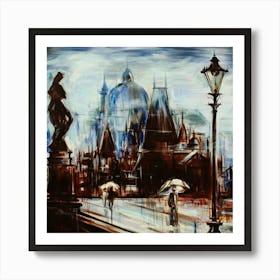 Rainy Day In Prague Art Print