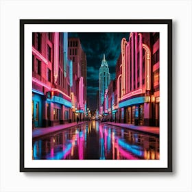 Neon City Art Print