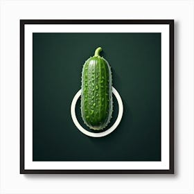 Pickle On A Black Background Art Print