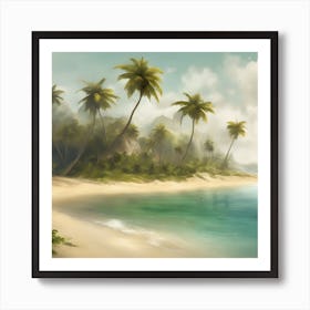 Whispers of Palm and Ocean Art Print