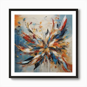 Abstract Feather Painting Art Print