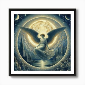 Angel Of The Moon 1 Art Print