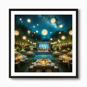 Starry Night Wedding Reception 1 Art Print