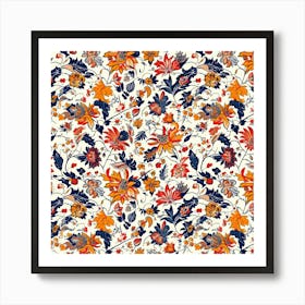 Jasmine Jive Bloom London Fabrics Floral Pattern 3 Art Print